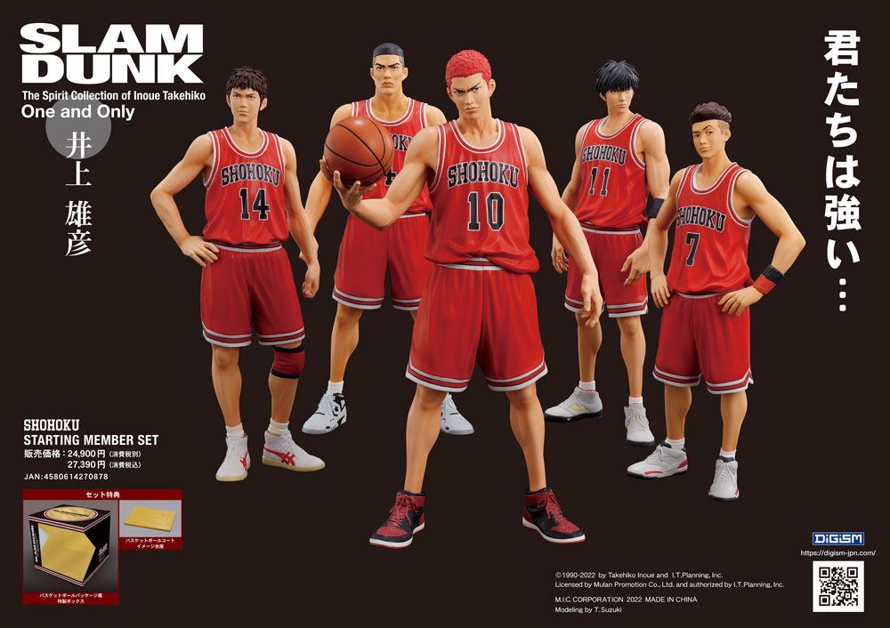 Slam Dunk Pack de 5 Estatuas PVC Shohoku Starting Member Set 15 - 17 cm